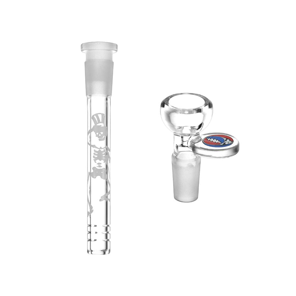 Pulsar ~ Grateful Dead x Pulsar Straight Tube Glass Bong - 11.75" / 14mm F