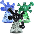 Pulsar ~ Molecule Glass Water Pipe - 7" / 14mm F / Colors Vary