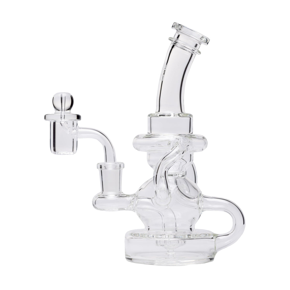Human Grade - Stubby Klein Glass Recycler Rig Water Pipe