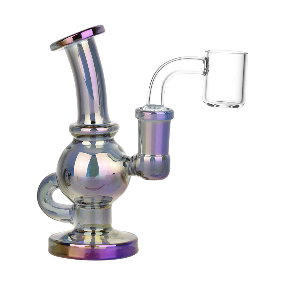 Pulsar ~ Visible Spectrum Electroplated Glass Ball Rig - 4.75" / 14mm F / Colors Vary