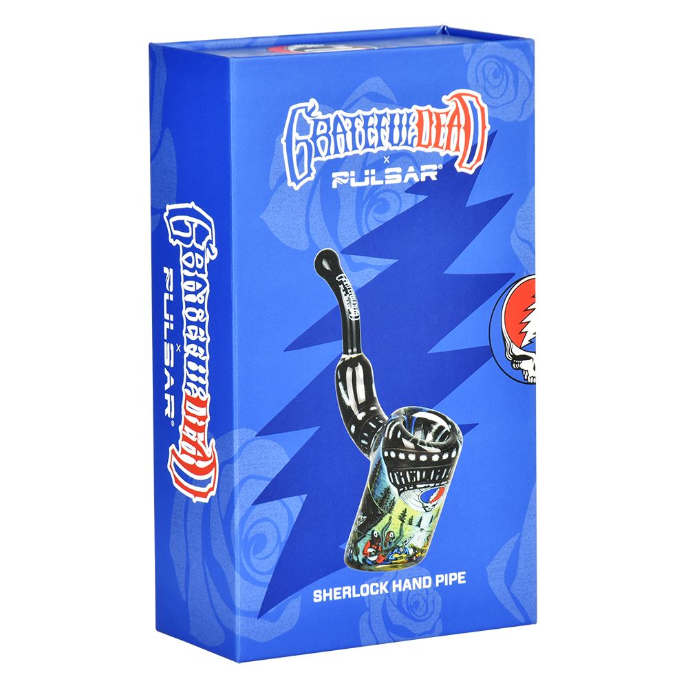 Pulsar ~ Grateful Dead x Pulsar Inside Print Bent Sherlock Pipe | 4"
