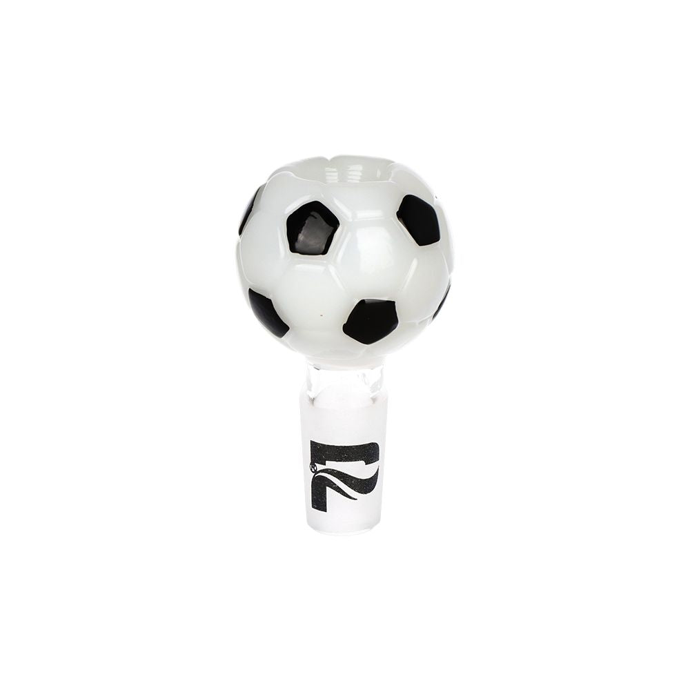 Pulsar ~ Soccer Celebration Bubble Base Glass Water Pipe - 12.6" / 14mm F
