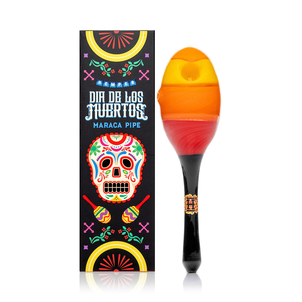 HEMPER - Dia De Los Muertos Maraca Hand Pipe