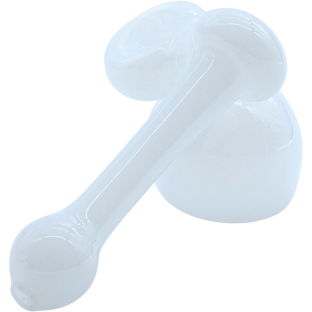 LA Pipes - "Ivory Sidecar" Glass Sidecar Bubbler Pipe