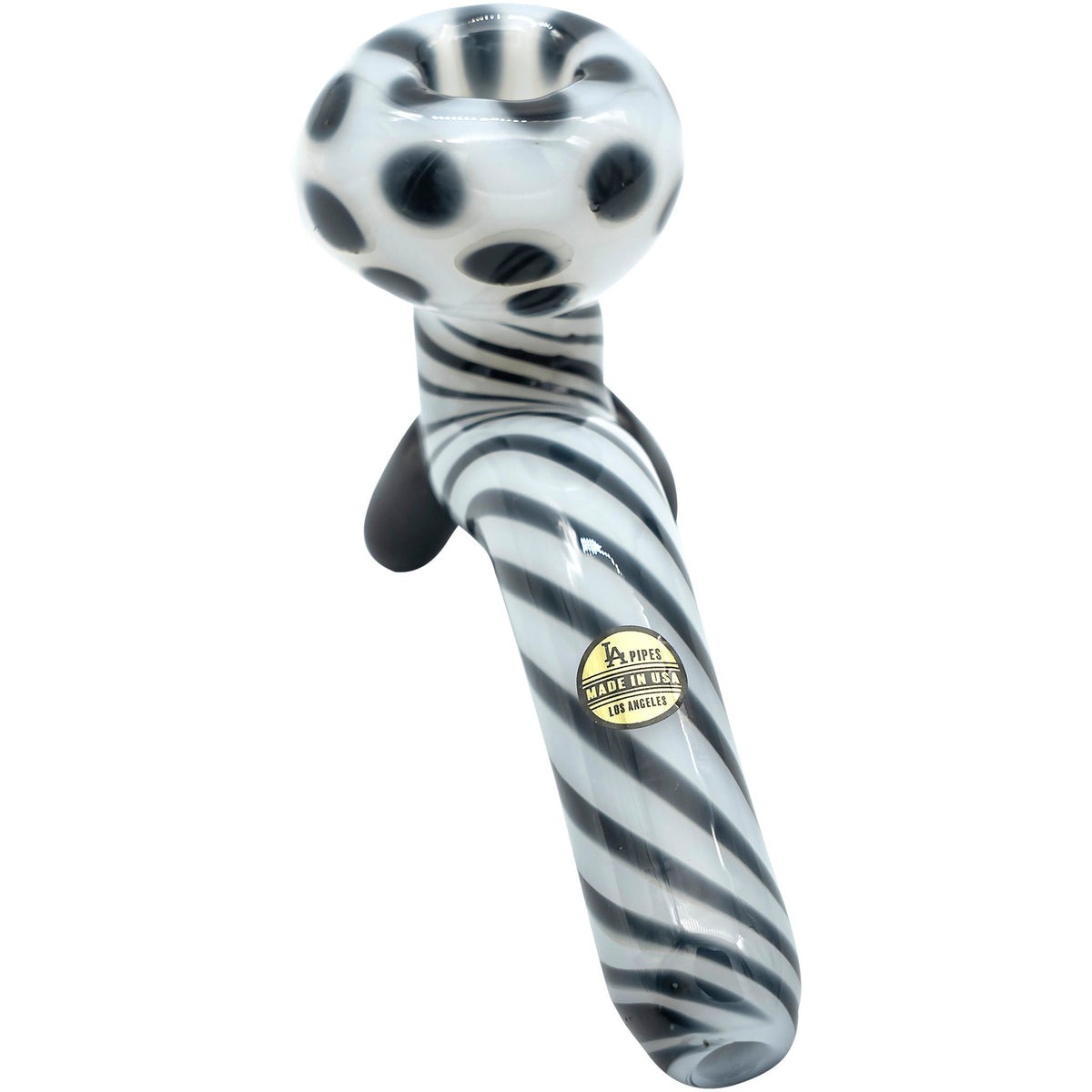 LA Pipes - Bone White Sitting Sherlock Glass Pipe