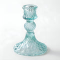 Colored Glass Taper Holder | Aquamarine