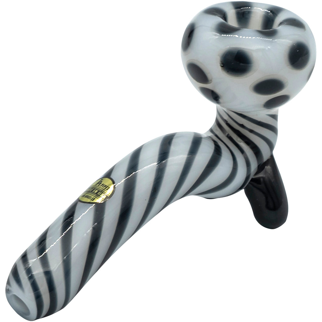 LA Pipes - Bone White Sitting Sherlock Glass Pipe