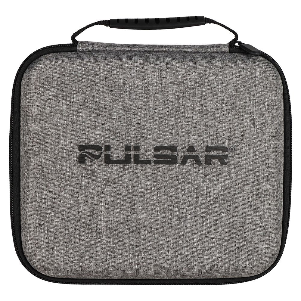 Pulsar ~ Slant Neck Beaker Glass Water Pipe Zippered Case Travel Kit - 7" / Clear
