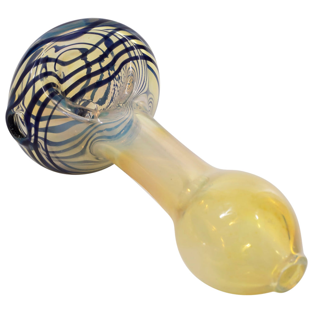 LA Pipes - Spiral-Head Color Changing Glass Spoon Pipe