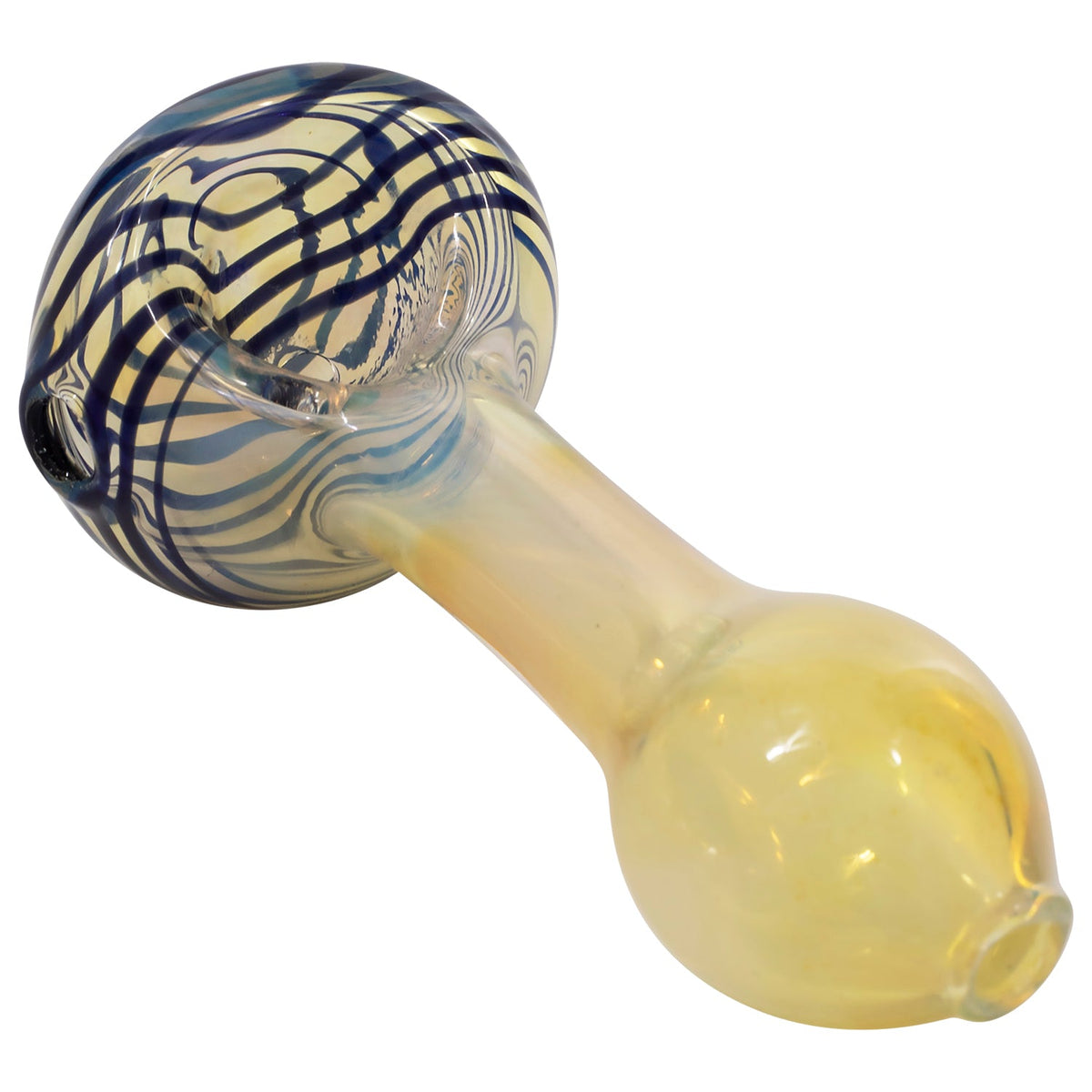 LA Pipes - Spiral-Head Color Changing Glass Spoon Pipe