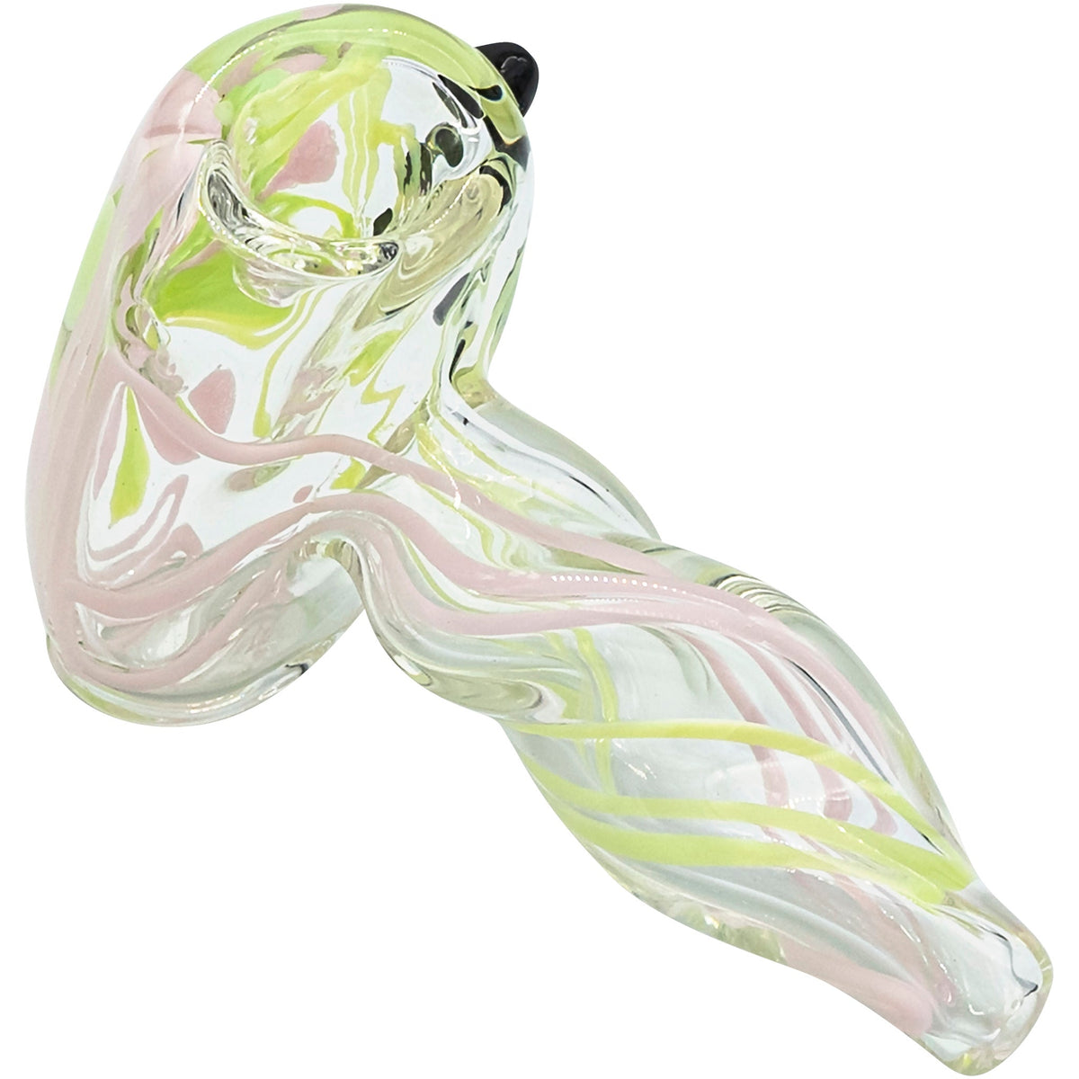 LA Pipes - Green Slyme and Bubble Gum Twist Hammer Pipe