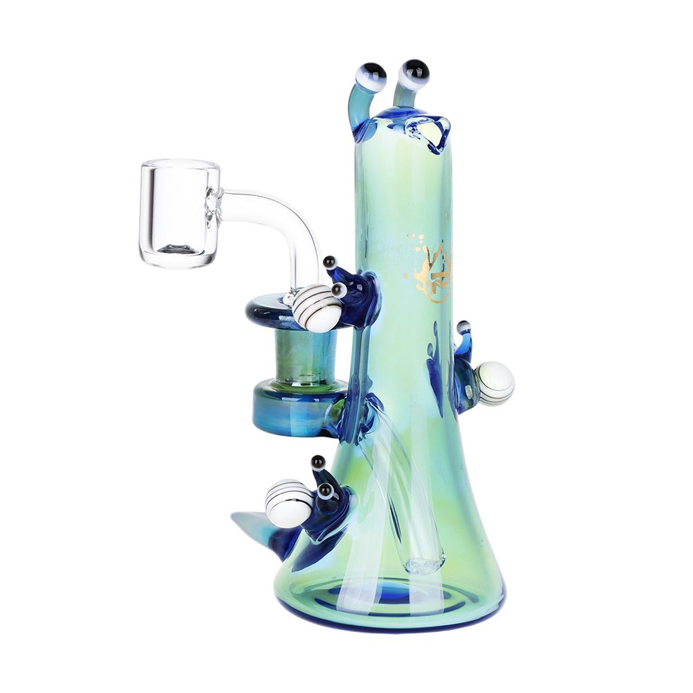 Pulsar ~ Snail Smoochies Glass Dab Rig | 6" | 14mm F