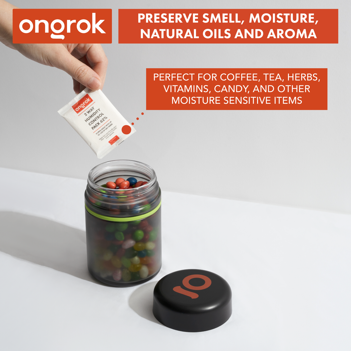 Ongrok - 500ml Child Resistant Jars, 2 pack