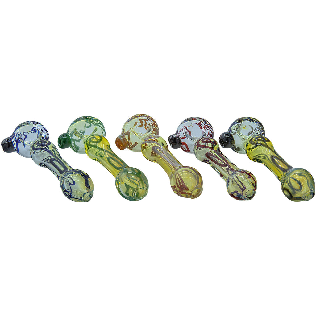 LA Pipes - "Painted Warrior Spoon" Glass Pipe