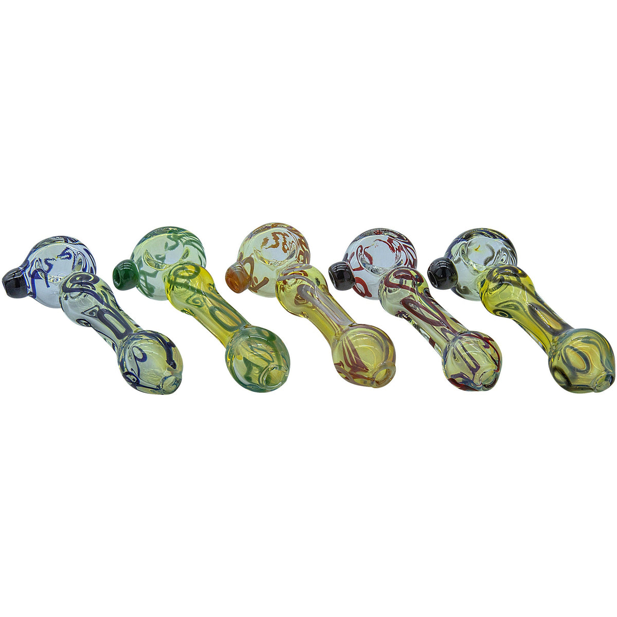 LA Pipes - "Painted Warrior Spoon" Glass Pipe