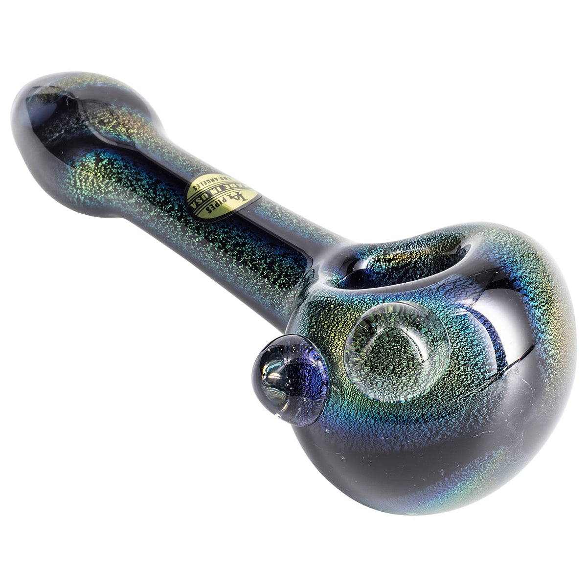 LA Pipes - Full Dichro Spoon with Clear Marbles