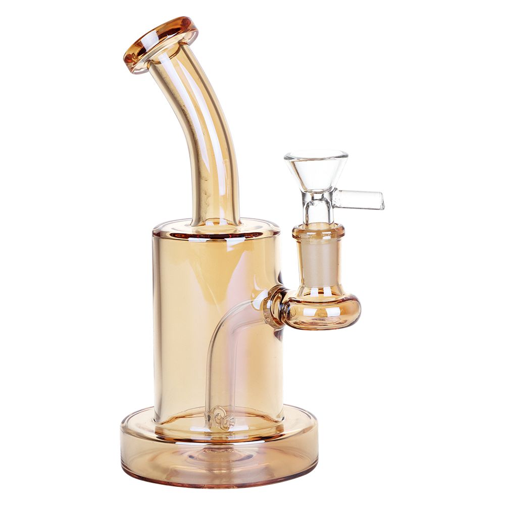 SeshGear ~ Electroplated Glass Rig - 7" / 14mm F / Assorted Colors 3ct