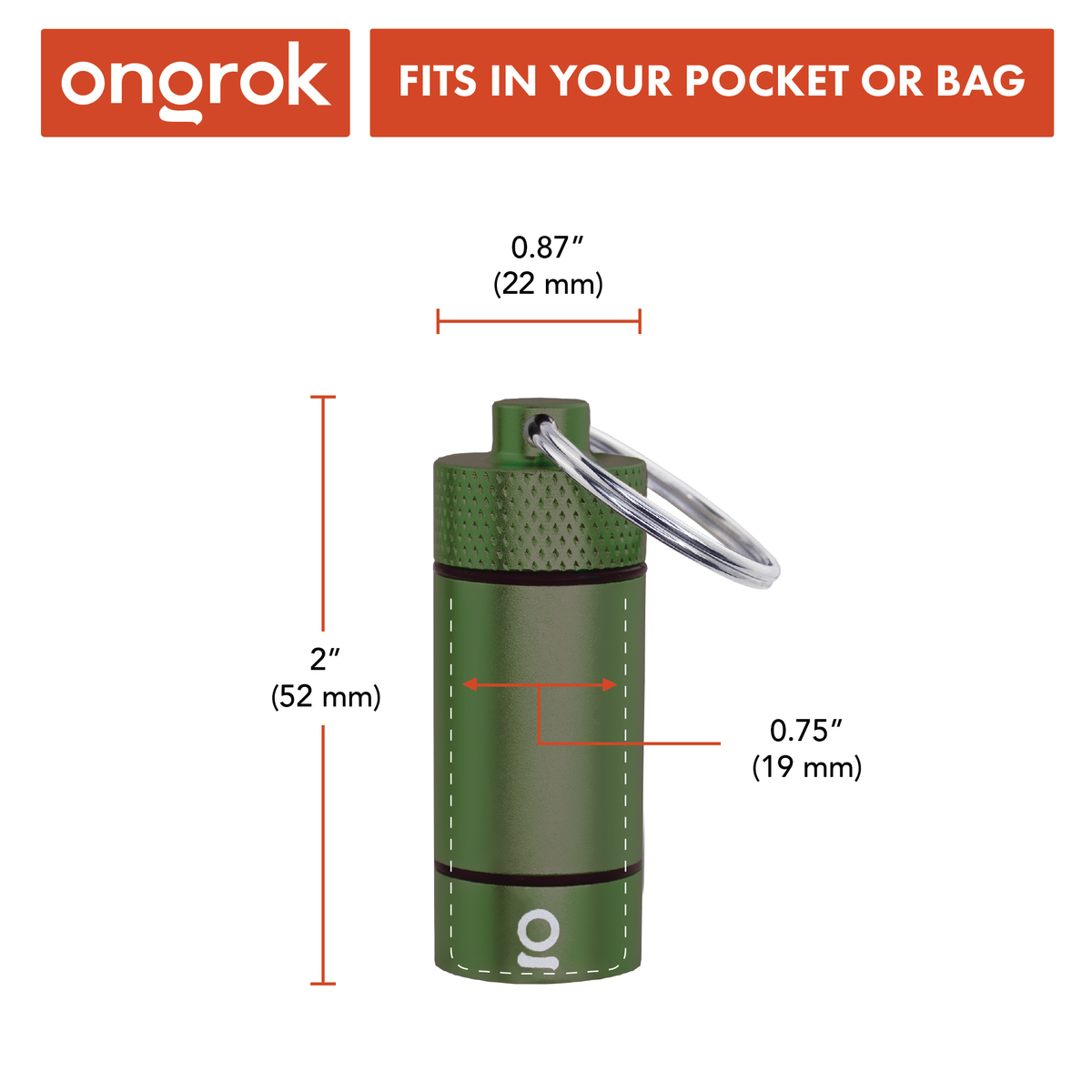 Ongrok - Small Storage Keychain
