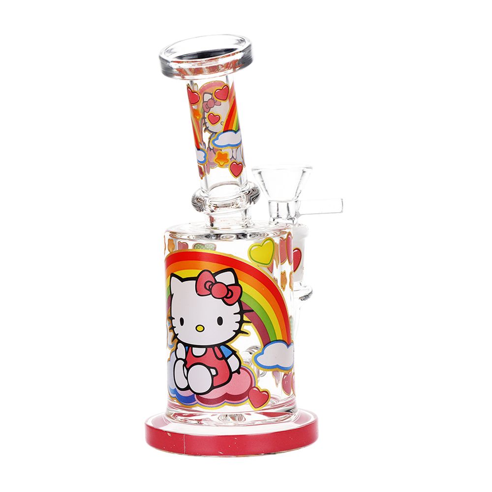 Salutations Hello Kitty Glass Water Pipe | 6.25" | 14mm F