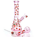 Pulsar ~ Fruit Series Strawberry Cough Herb Pipe Glow Duo - 10" / 14mm F