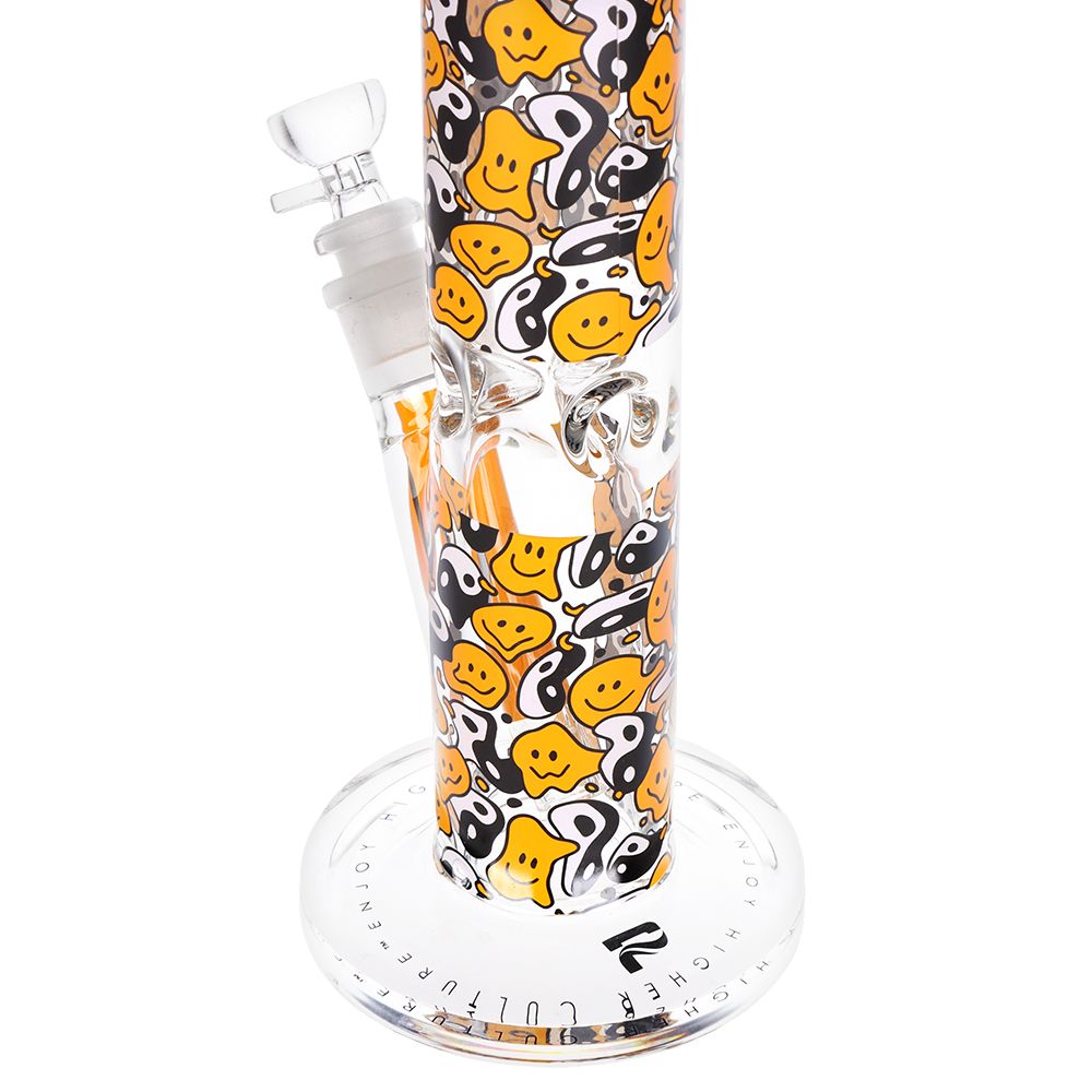 Pulsar ~ Design Series Straight Tube Glass Water Pipe | 12" | 14mm F