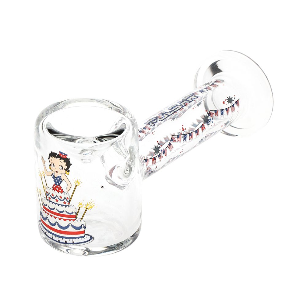 Pulsar ~ Betty in Cake Glass Hand Pipe - 4.5"