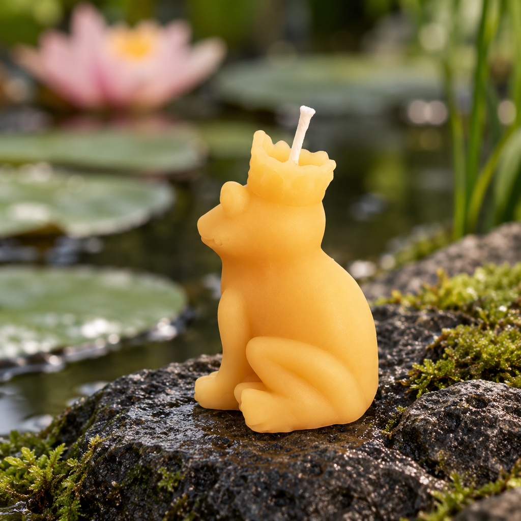 Frog Prince Beeswax Candle