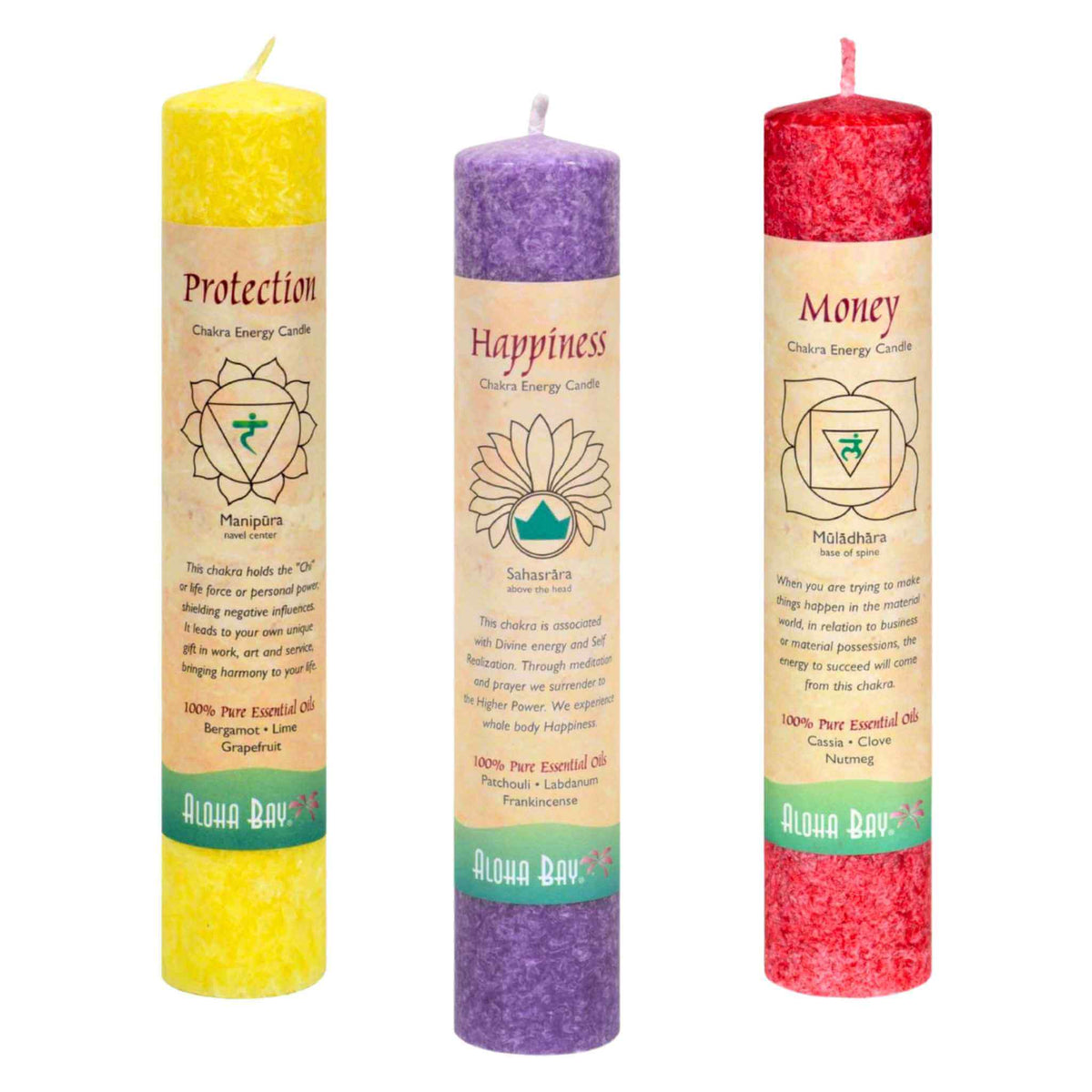 Aloha Bay 7 Chakra Energy Pillar Candle