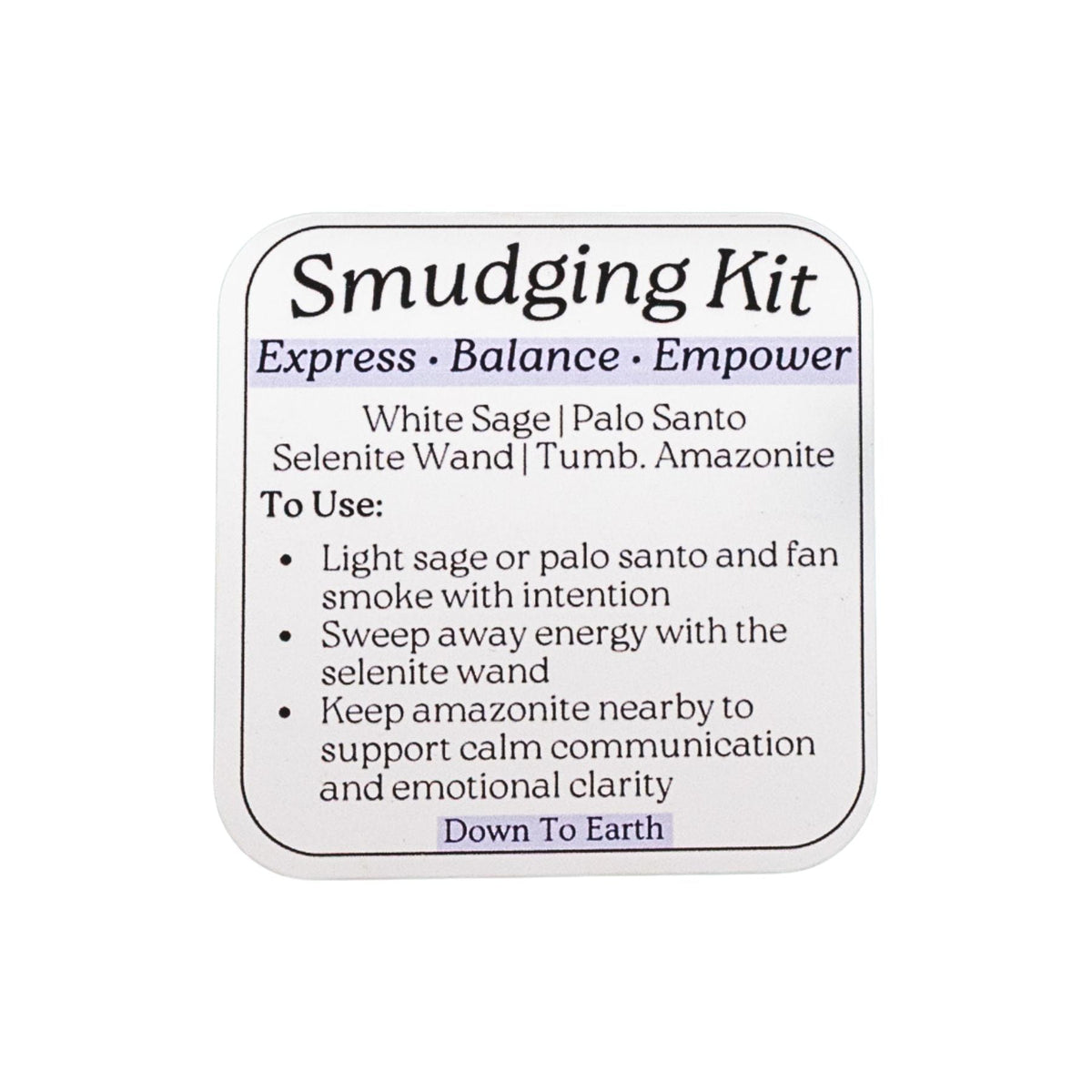Amazonite Smudging Kit