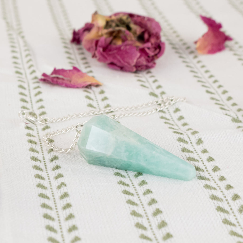 Amazonite Faceted Pendulum