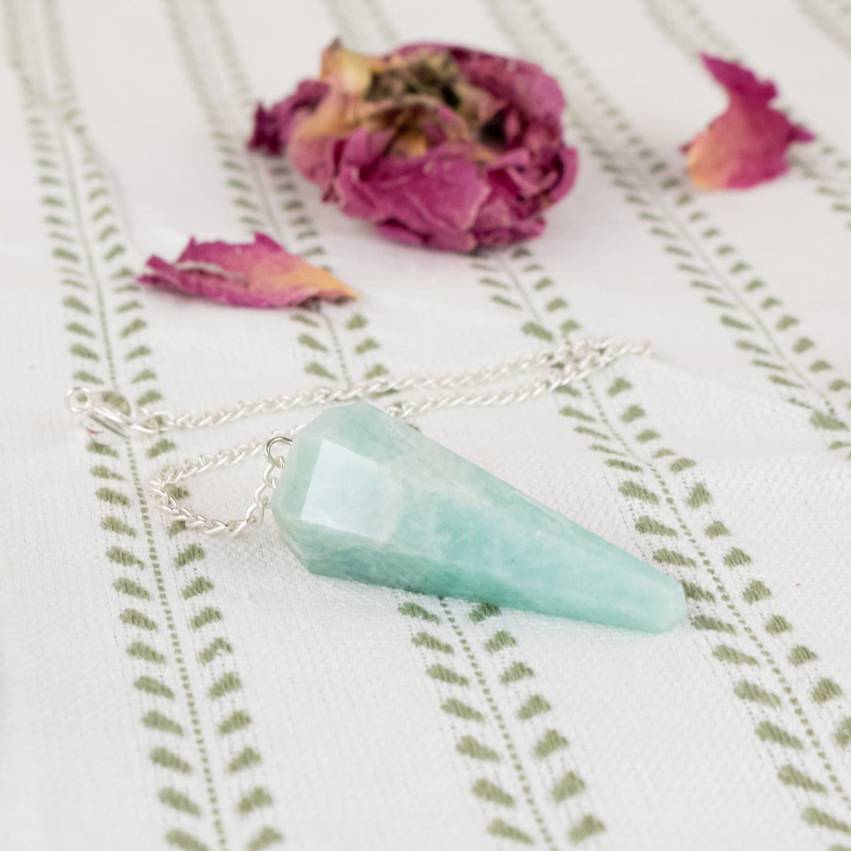 Amazonite Faceted Pendulum