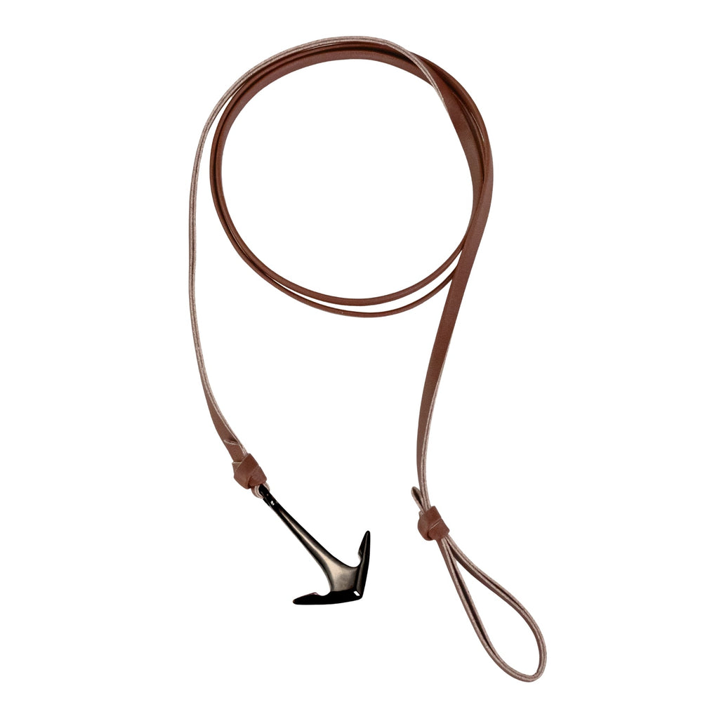 Anchor Clasp Leather Wrap Bracelet