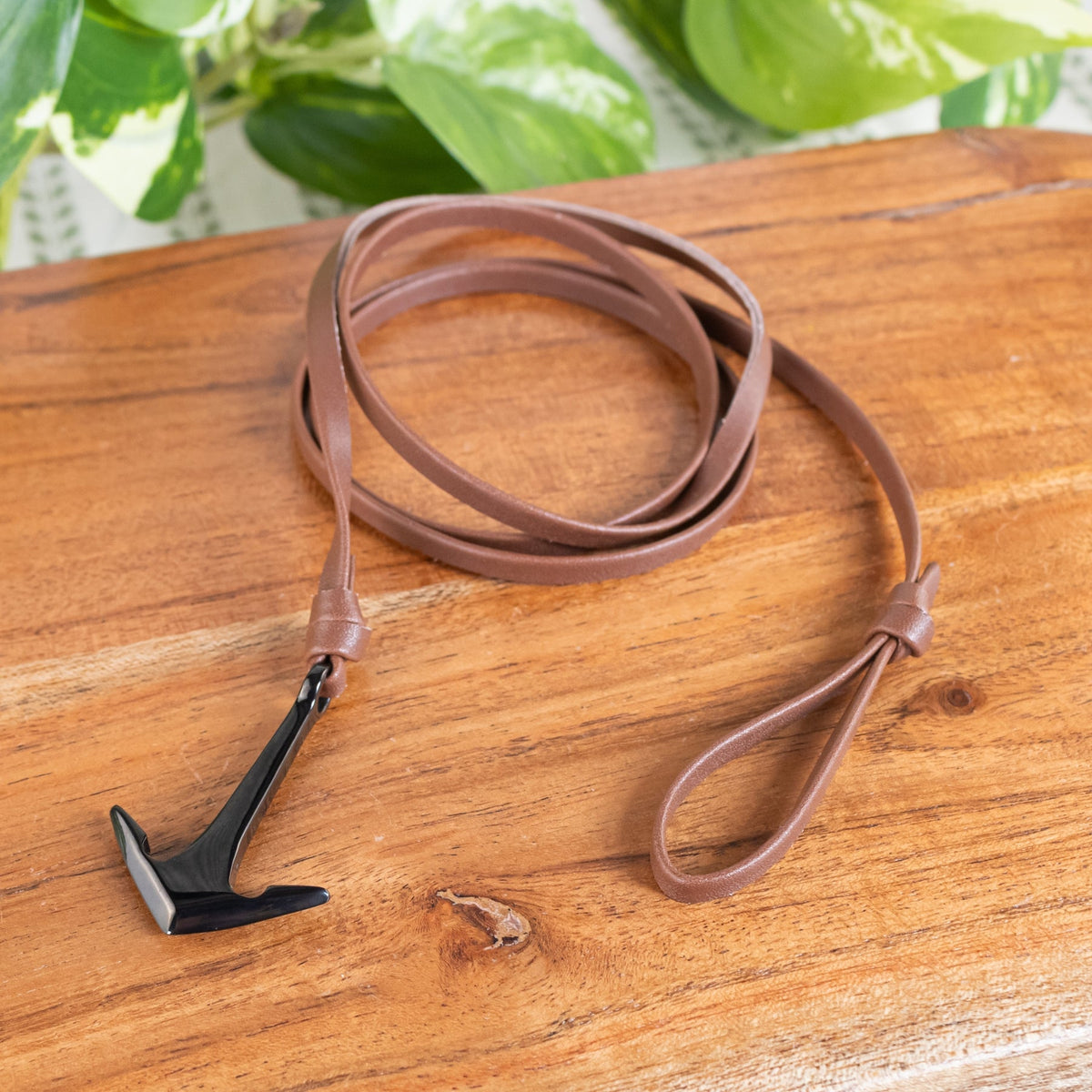 Anchor Clasp Leather Wrap Bracelet