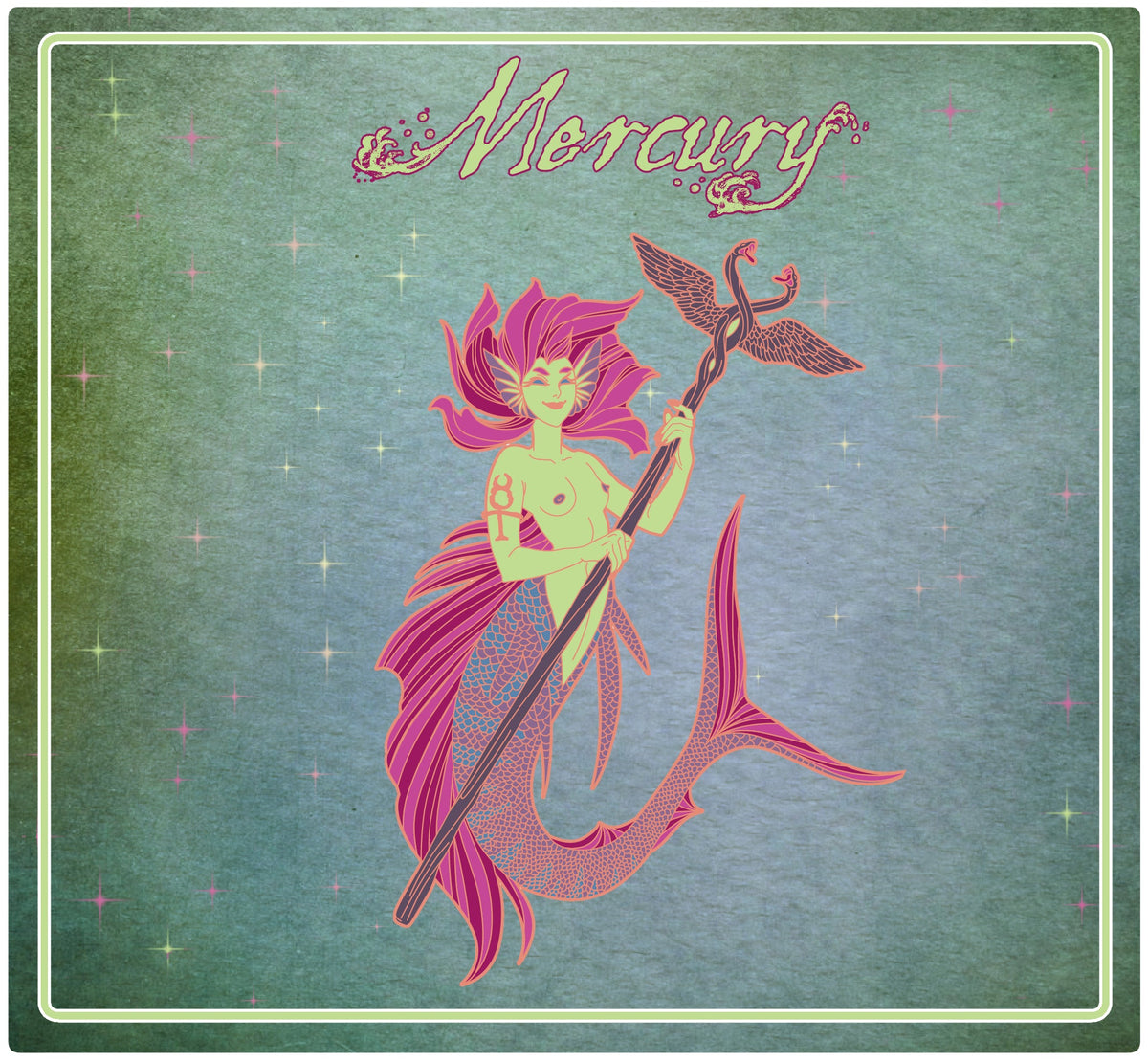 Enamel Pin - Mercury Celestial Mermaid