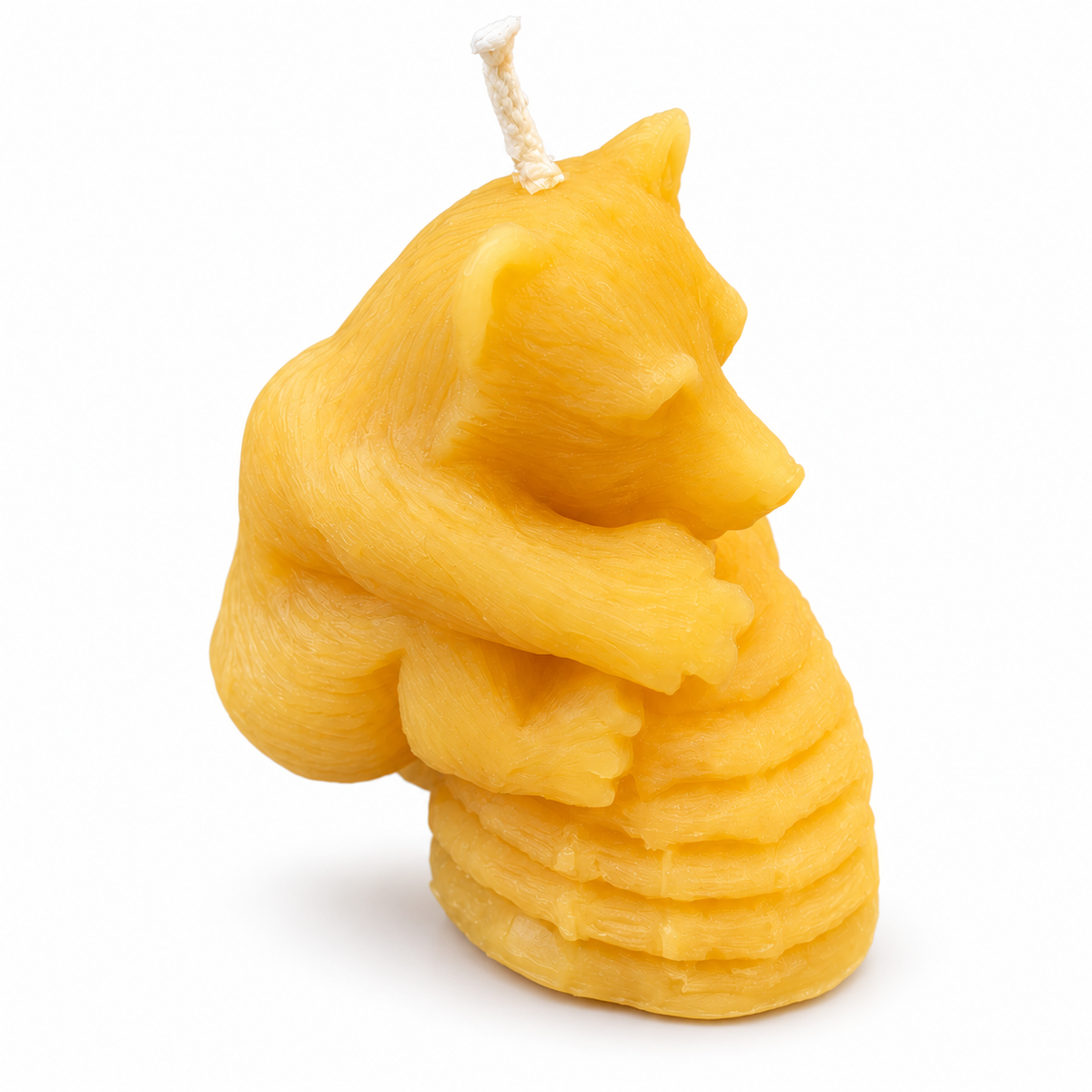 Baby Bear Hugging Beehive Candle