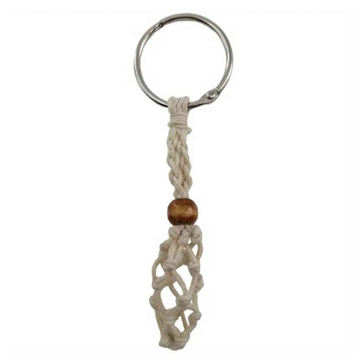 Adjustable Macrame Crystal Holder Keychain