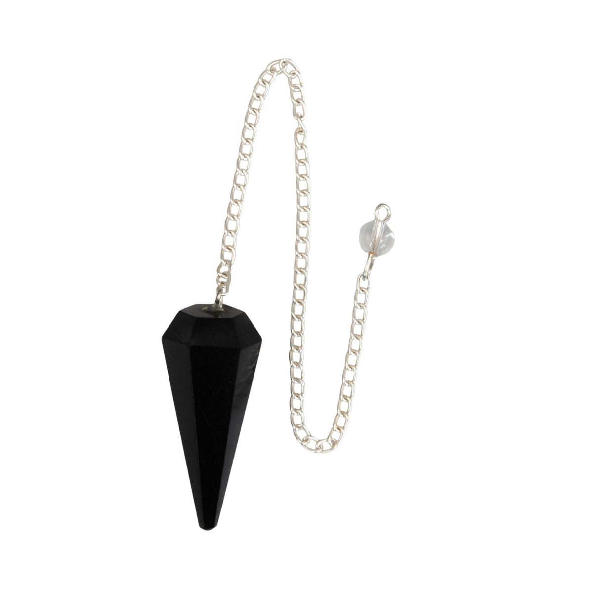 Black Obsidian Faceted Pendulum