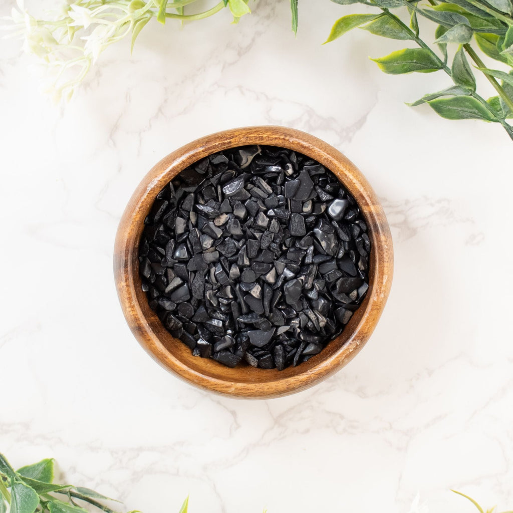 Black Tourmaline Crystal Chips 1lb