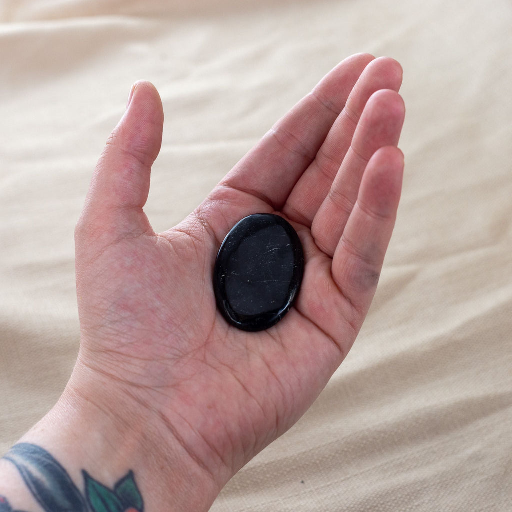 Black Tourmaline Palm Stone