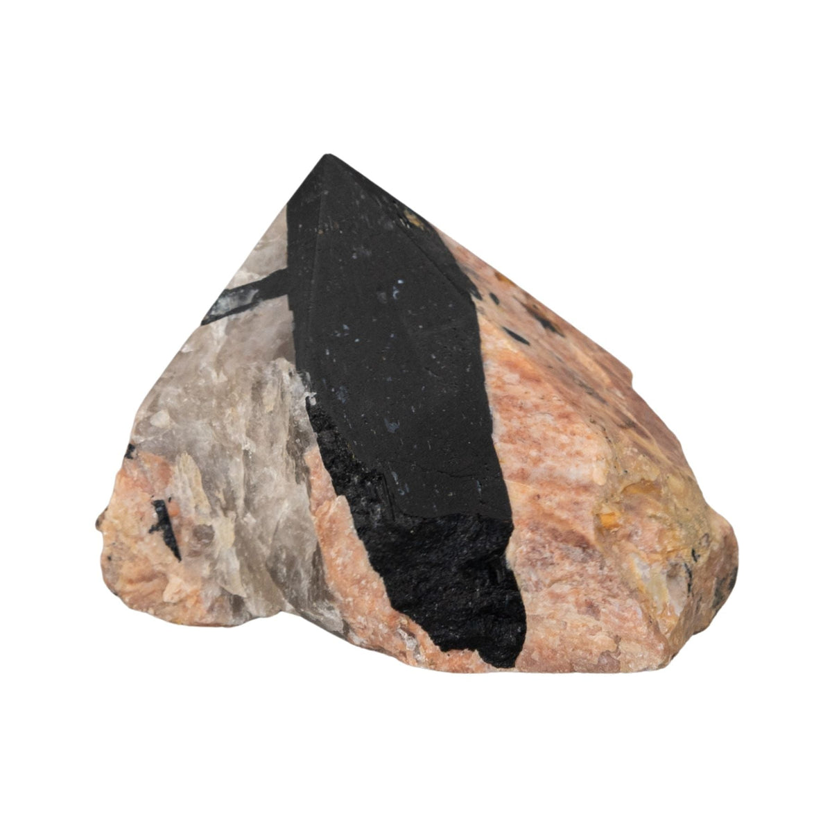 Black Tourmaline with Feldspar
