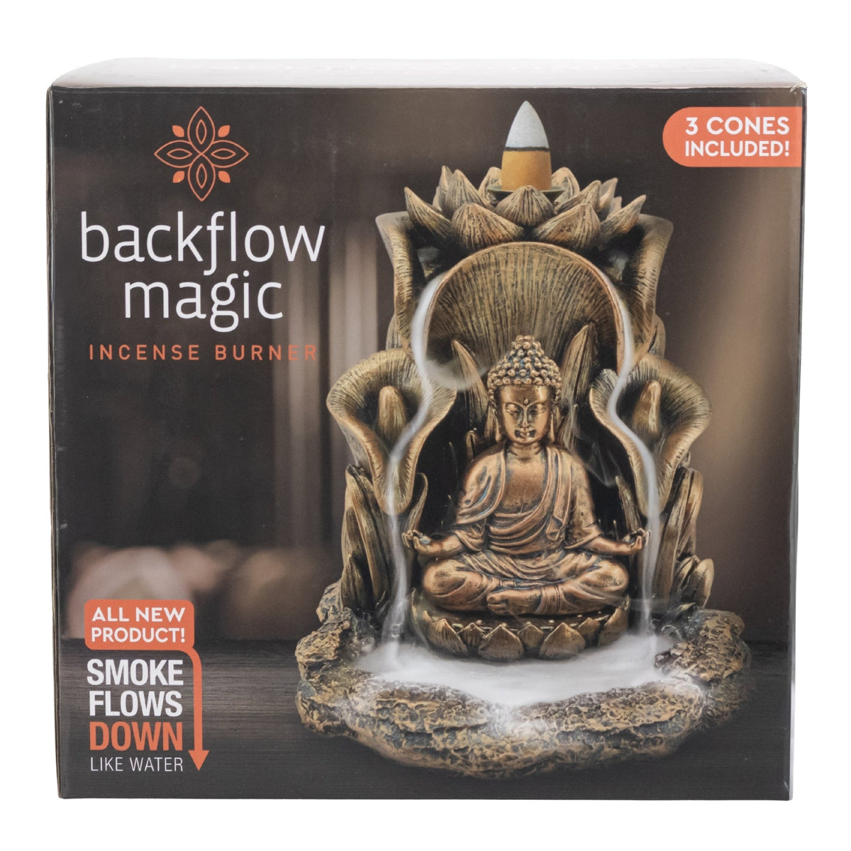 Bronze Buddha Backflow Incense Burner