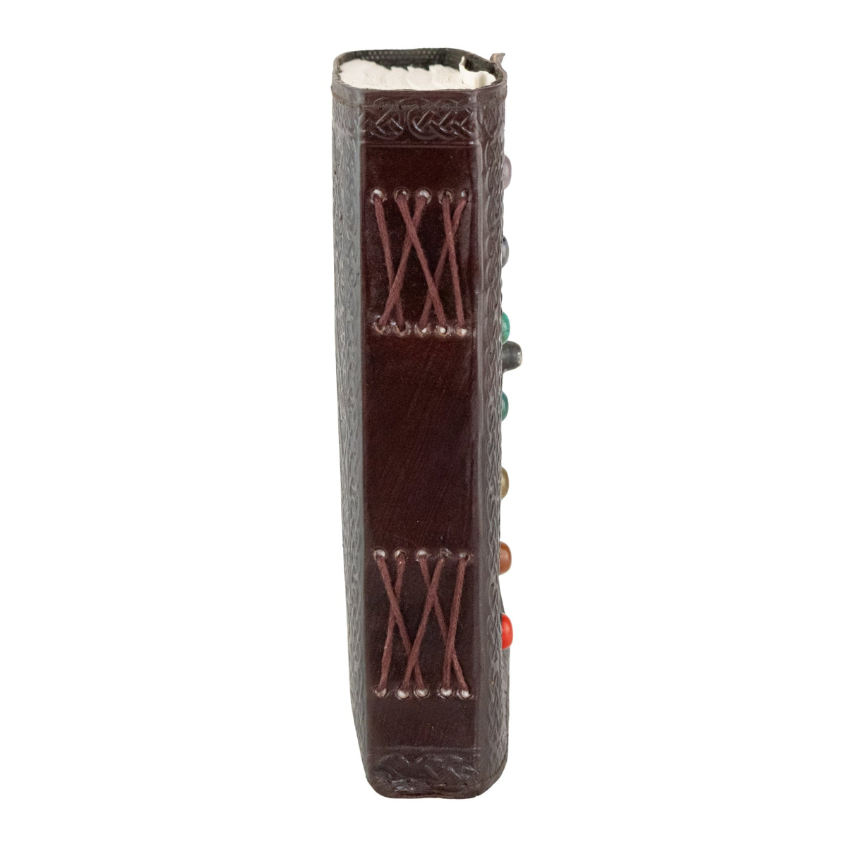 7 Chakra Stone Leather Journal