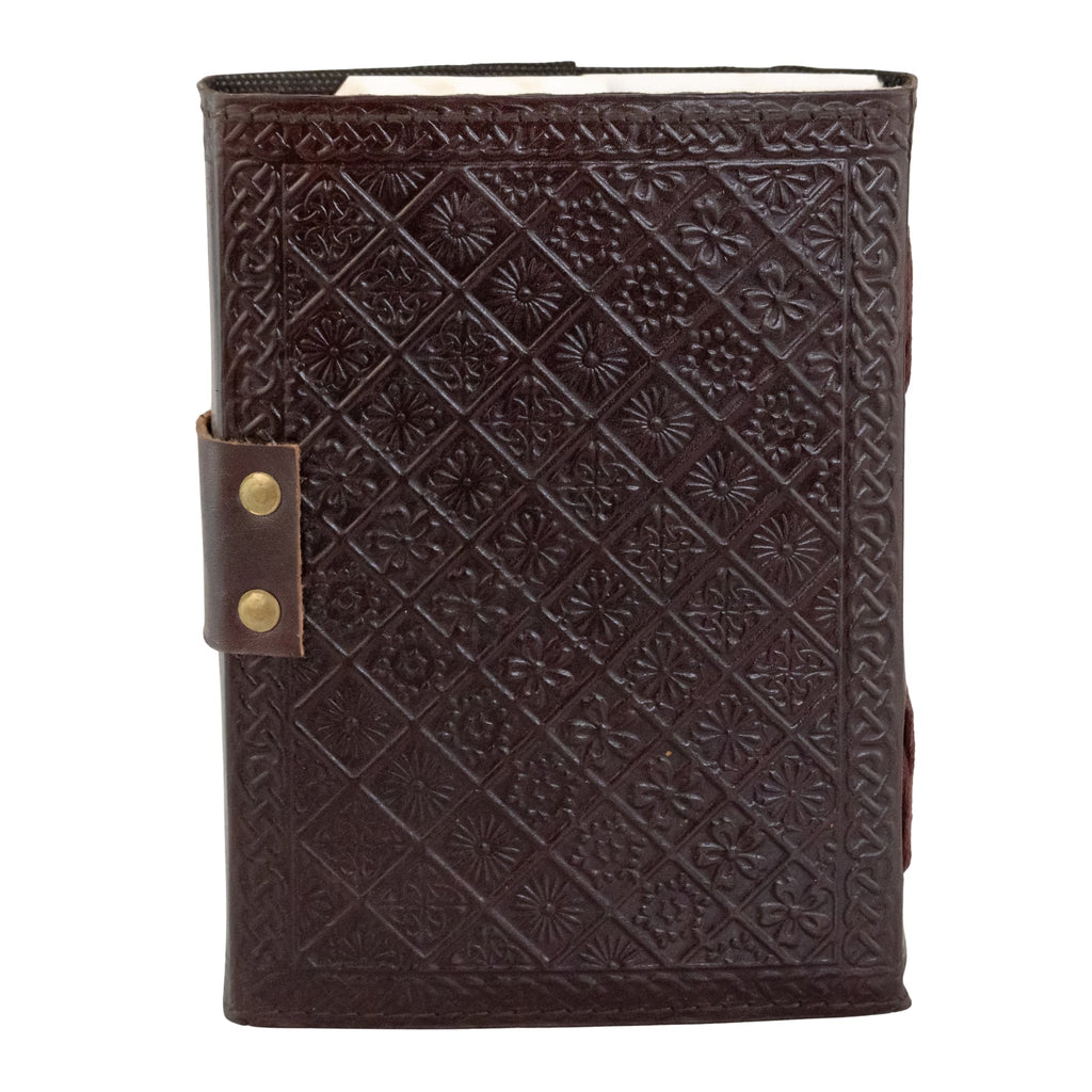 7 Chakra Stone Leather Journal