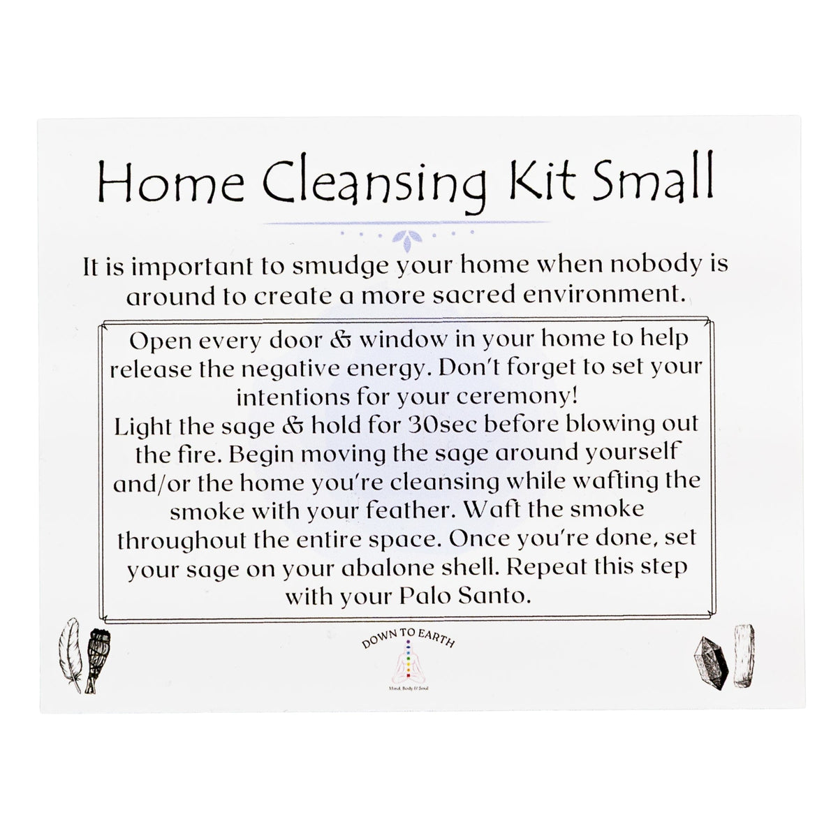 Home Cleansing and Blessings Kit Sm