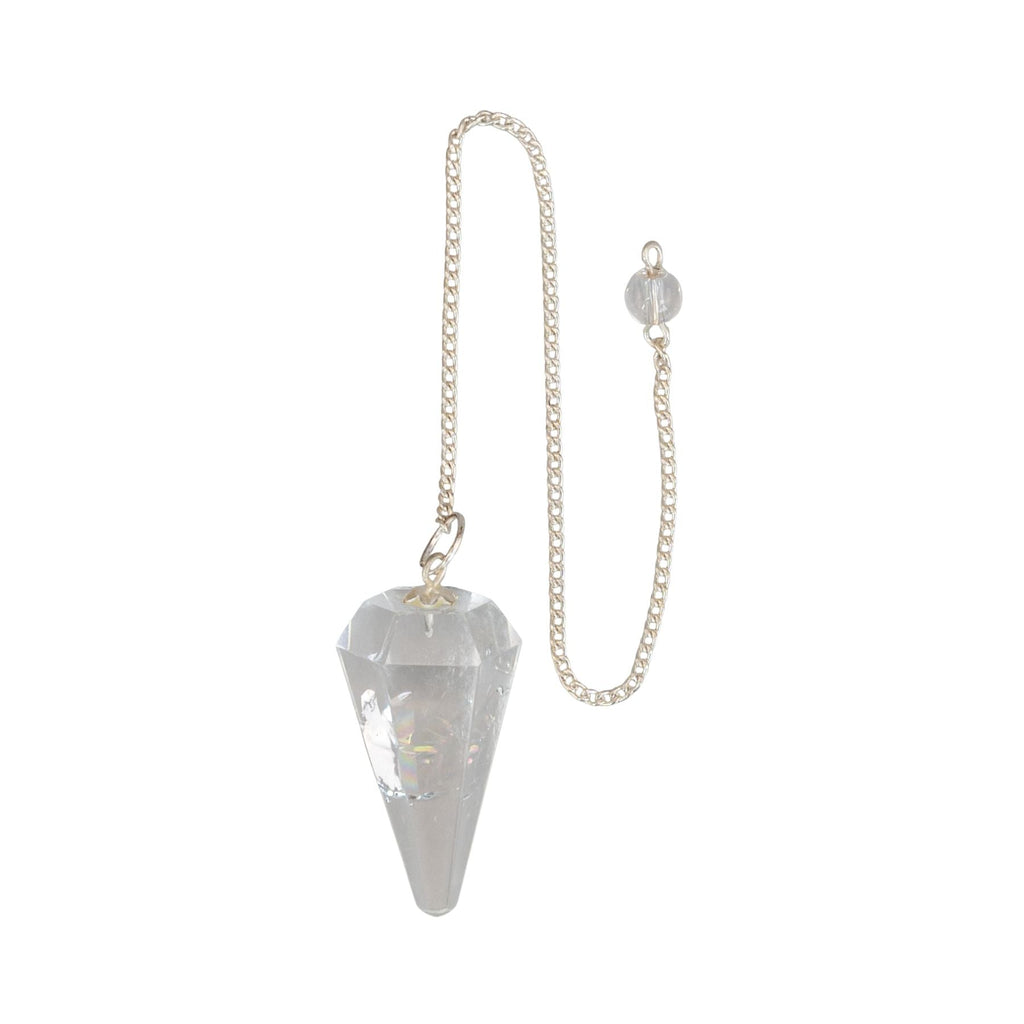 Clear Quartz Faceted Pendulum