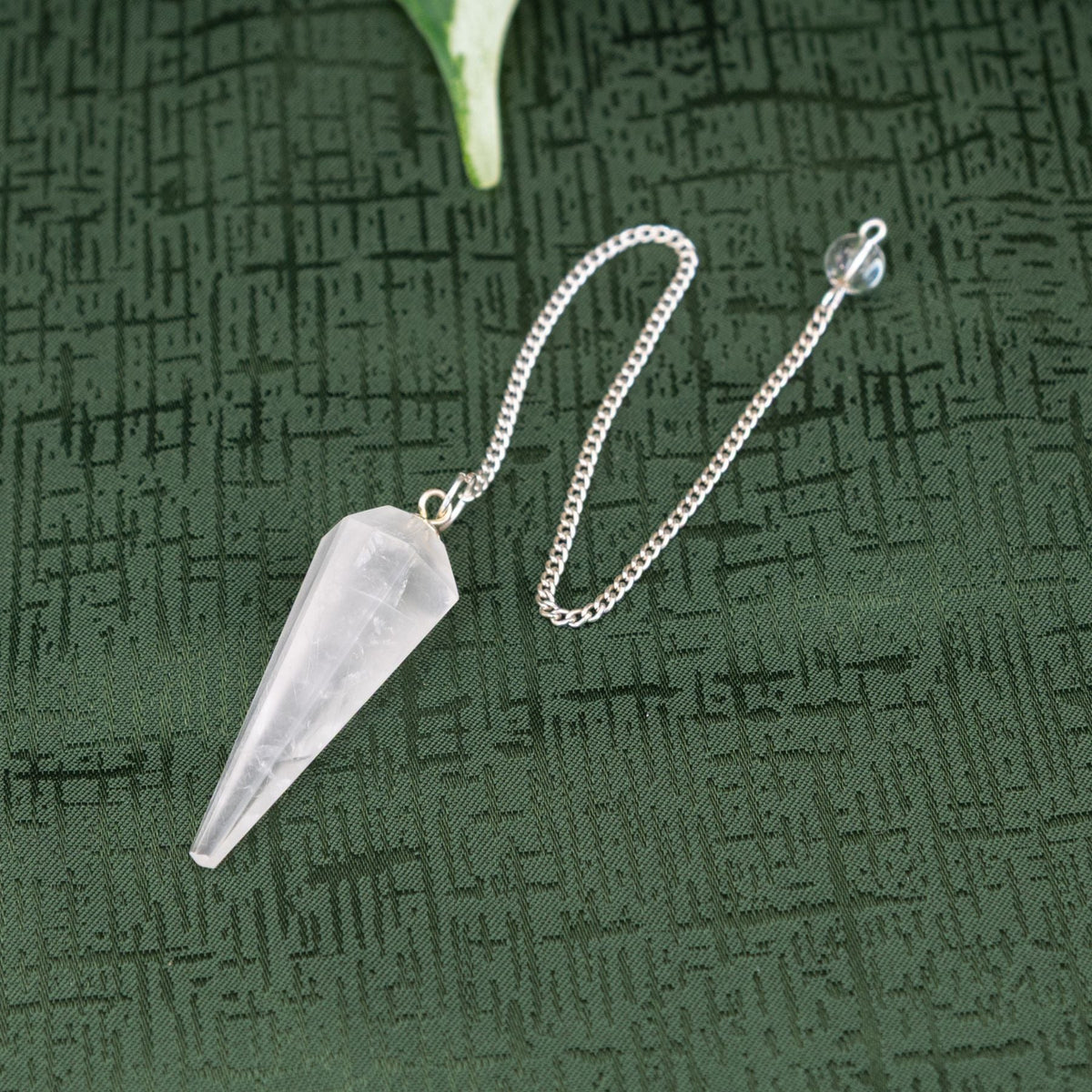 Clear Quartz Faceted Pendulum