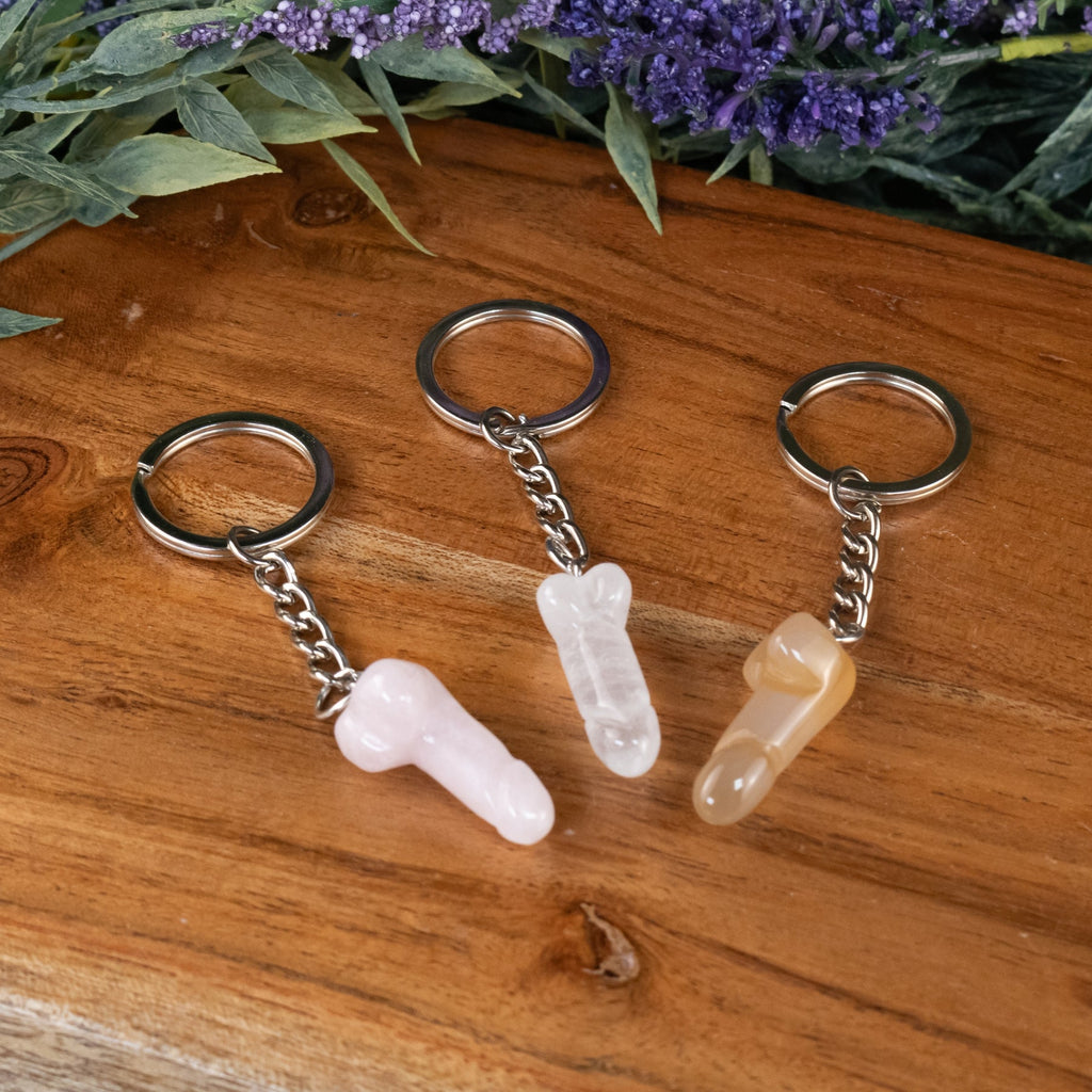 Crystal Phallus Keychain