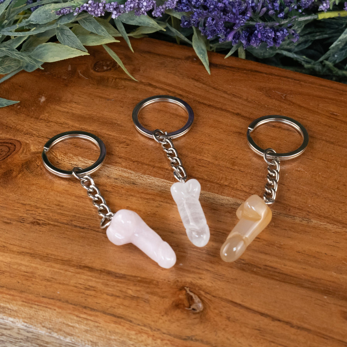 Crystal Phallus Keychain