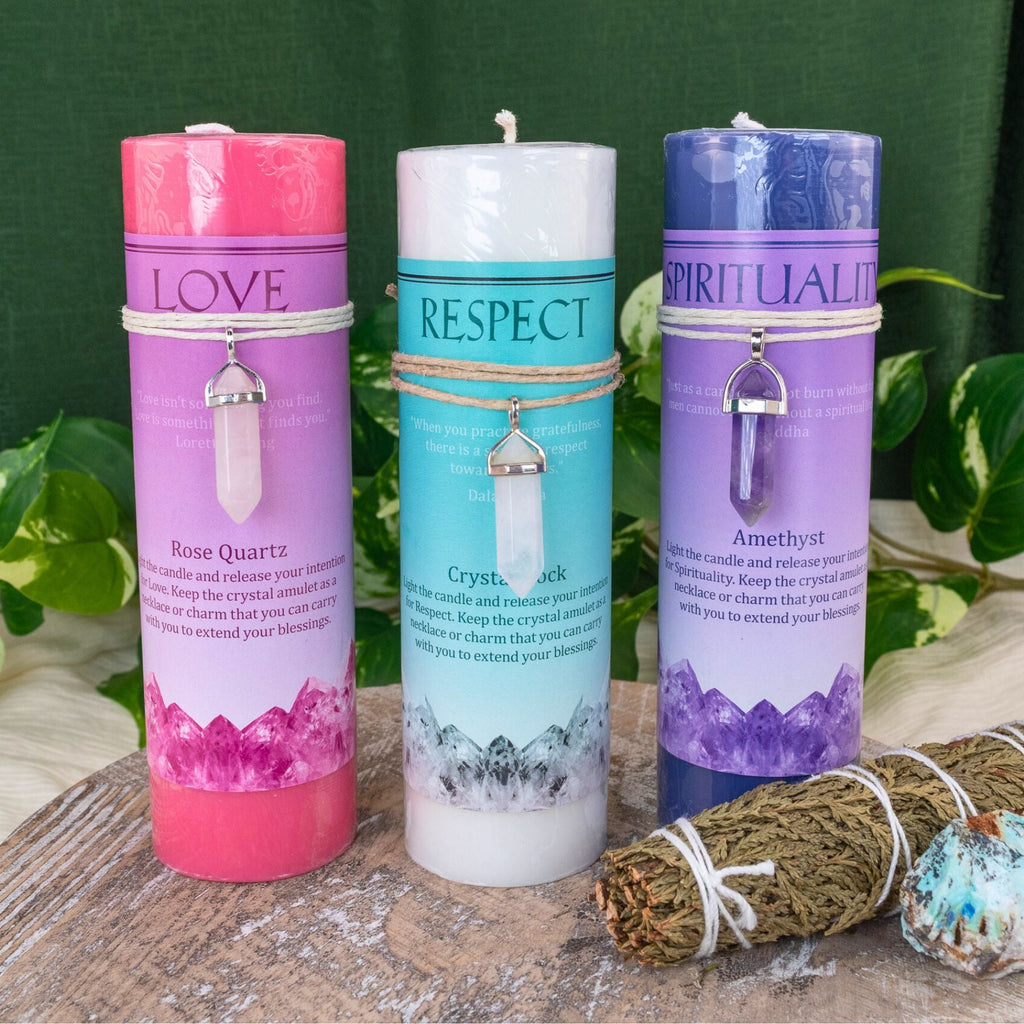 Crystal Energy Pillar Candle