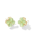 Opal Clover Earrings Studs
